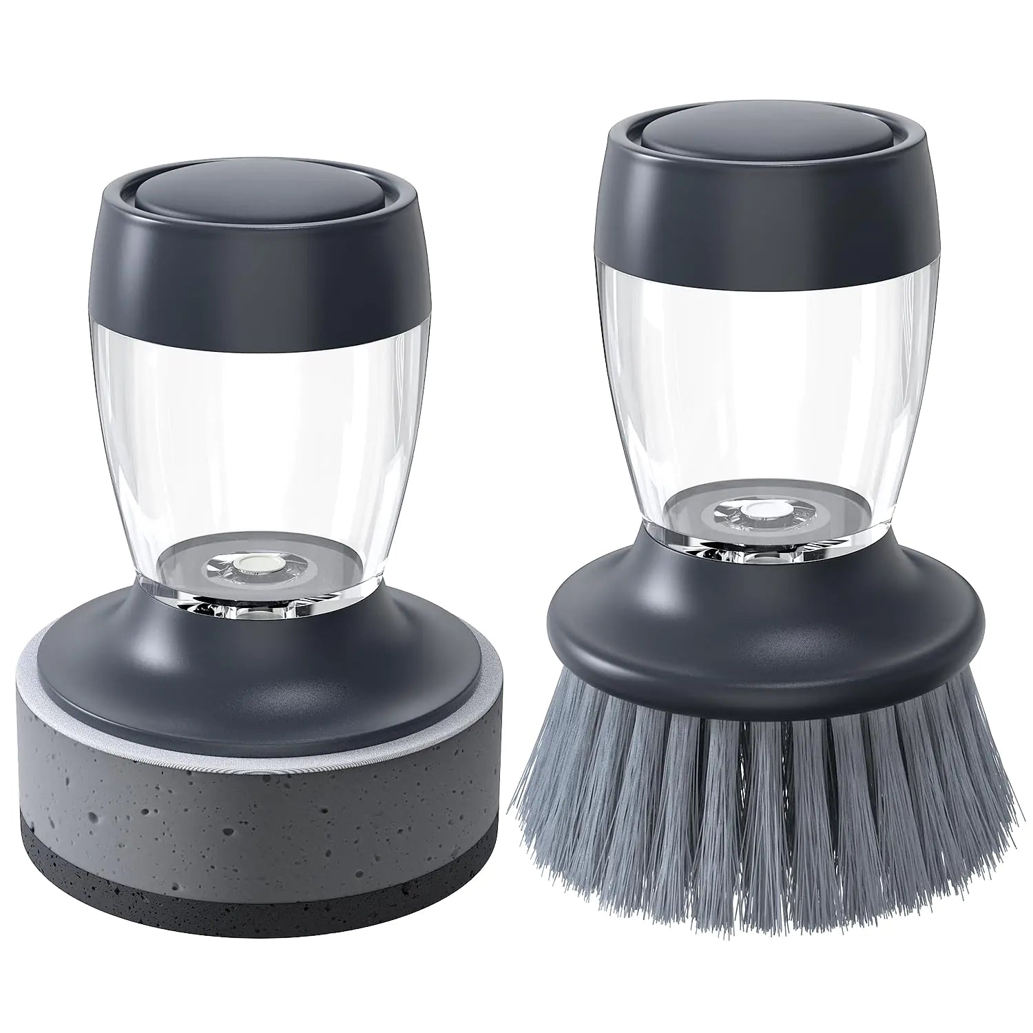 Dish Cleaning Brush with Soap Dispenser | Refillable Kitchen Scrubber with Nylon Bristles