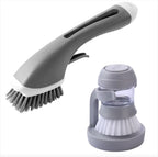 Soap Dispensing Dish Brush Set – Refillable Kitchen Scrub | Pot & Pan Cleaning Tool