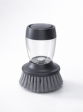Dish Cleaning Brush with Soap Dispenser | Refillable Kitchen Scrubber with Nylon Bristles