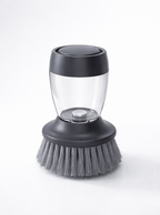 Dish Cleaning Brush with Soap Dispenser | Refillable Kitchen Scrubber with Nylon Bristles