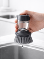 Dish Cleaning Brush with Soap Dispenser | Refillable Kitchen Scrubber with Nylon Bristles