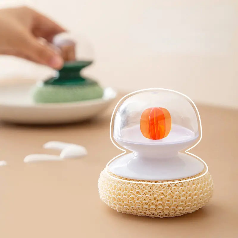 Multifunctional Pot & Pan Cleaning Brush for Kitchen | Bamboo Fiber Scrubber