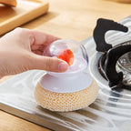 Multifunctional Pot & Pan Cleaning Brush for Kitchen | Bamboo Fiber Scrubber